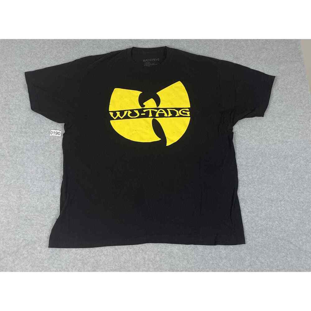 Wu Tang Clan T‎ Shirt Mens 2XL Black Large Logo 90s Rap Retro Tour Hip Hop